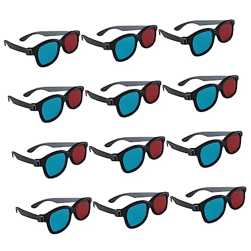Veemoon 20 Stück 3 Filmbrillen Rote Brille 3D Rotbrille Filmwerkzeug Stereoskopische Brille 3D Videobrille Rot Videobrille von Veemoon