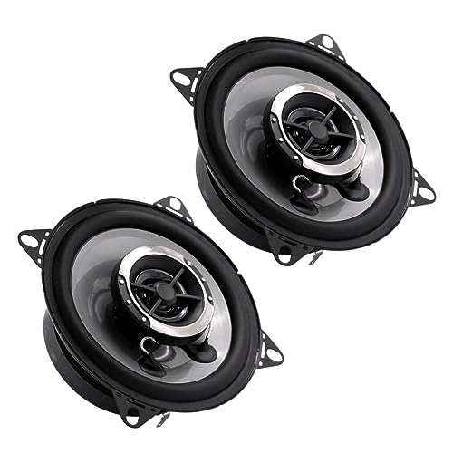 Veemoon 2St Koaxiale Autohupe Stereo-Lautsprecher Auto koaxiale Hupe Autohupenlautsprecher aussenlautsprecher Loudspeaker 150 Watt Autolautsprecher Koaxiallautsprecher im Auto Black von Veemoon