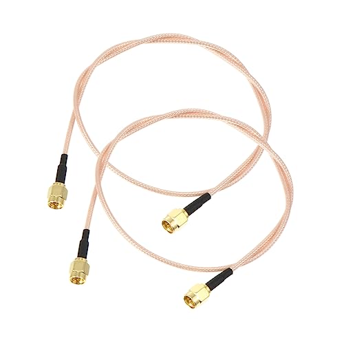 Veemoon 2St Verlängerungskabel HF-Koaxialkabel sma zu sma stecker kabel koaxialkabel konfektionierung Antennenverlängerung koaxkabel coaxial cable Adapter-Jumper Adapterkabel Kupfer Golden von Veemoon