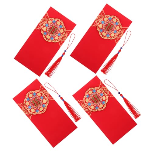 Veemoon 4Stücke Traditionelle Rote Umschläge Im Chinesischen Stil Für Hochzeiten Und Kreative Geldtaschen Für Partys Und Hochzeitsdeko Mit Glückssymbol Veemoon 4Stücke Traditionelle Rote Umschläge Im Chinesischen Stil Für Hochzeiten Und Kreative Geldtaschen Für Partys Und Hochzeitsdeko Mit Glückssymbol von Veemoon