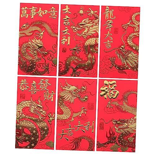 Veemoon 6 Stück Dekorativ China Schlüssel Drachen Paket Gruß Geldumschläge Dekorationen Einladung Mondjahr Mond- Frühling Festival Tasche Roter Umschlag Party Tipp Papier Veemoon 6 Stück Dekorativ China Schlüssel Drachen Paket Gruß Geldumschläge Dekorationen Einladung Mondjahr Mond- Frühling Festival Tasche Roter Umschlag Party Tipp Papier von Veemoon