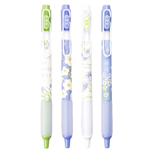 Veesper 4 -Pieces -Gel -Stifte, einziehbare Gelschreiber 0,5 mm feiner Punkt Pen niedlich von Veesper