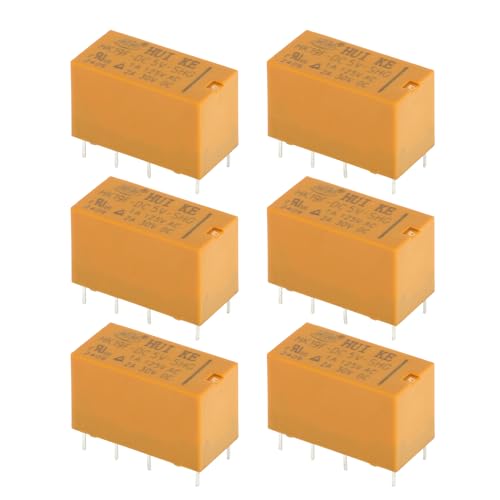 VekAuto 8 Pins DC5V 2A 6 Stück Auto Relais Wasserdichtes Auto Relais Auto Motorrad LKW Boot Mehrzweck Orange von VekAuto