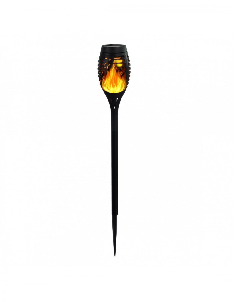 Velamp OLYMPIA, Solar-Gartenpfahl 51cm mit Flammen-Effekt, solarbetriebene LED-Leuchte von Velamp