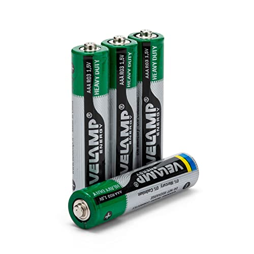 Velamp R03/4BP Set 4 Batterien R03 Ministilo Heavy Duty BL, 1.5 V, Grün von Velamp