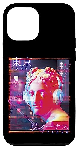 Hülle für iPhone 12 mini Vaporwave 80s Synthwave Retrowave Kopfhörer DJ Graphic von Venus Music Lover Stuff...