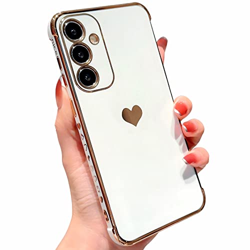 Vepbk Hülle für Samsung Galaxy A14 5G/4G Silikon Handyhülle mit Motiv Muster Herzen Schutzhülle Weich Hülle Case Kameraschutz Dünn Stoßfest Cover Bunt Gummi Hülle für Samsung Galaxy A14 5G/4G,Weiß von Vepbk