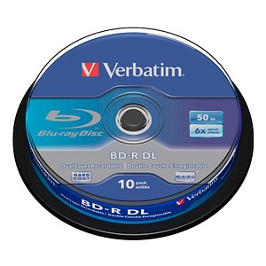10 Verbatim Blu-ray BD-R 50 GB Double Layer von Verbatim