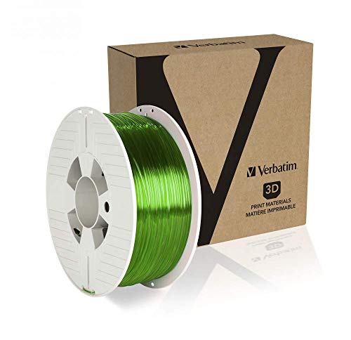 Verbatim PET-G-Filament 3D-Druck, 1,75mm, 1kg, Polyethylenterephthalat-Glykol-Filament zur Materialextrusion, 3D-Drucker & 3D-Stift, 3D-Drucker-Filament aus PET-G, grün-transparent von Verbatim