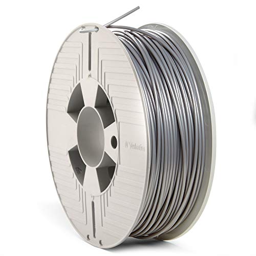 Verbatim ABS-Filament 3D-Druck, 2,85mm, 1kg, Hochleistungs-Acrylnitril-Butadien-Styrol zur Materialextrusion, für 3D-Drucker und 3D-Stift, 3D-Drucker-Filament aus ABS, alugrau von Verbatim