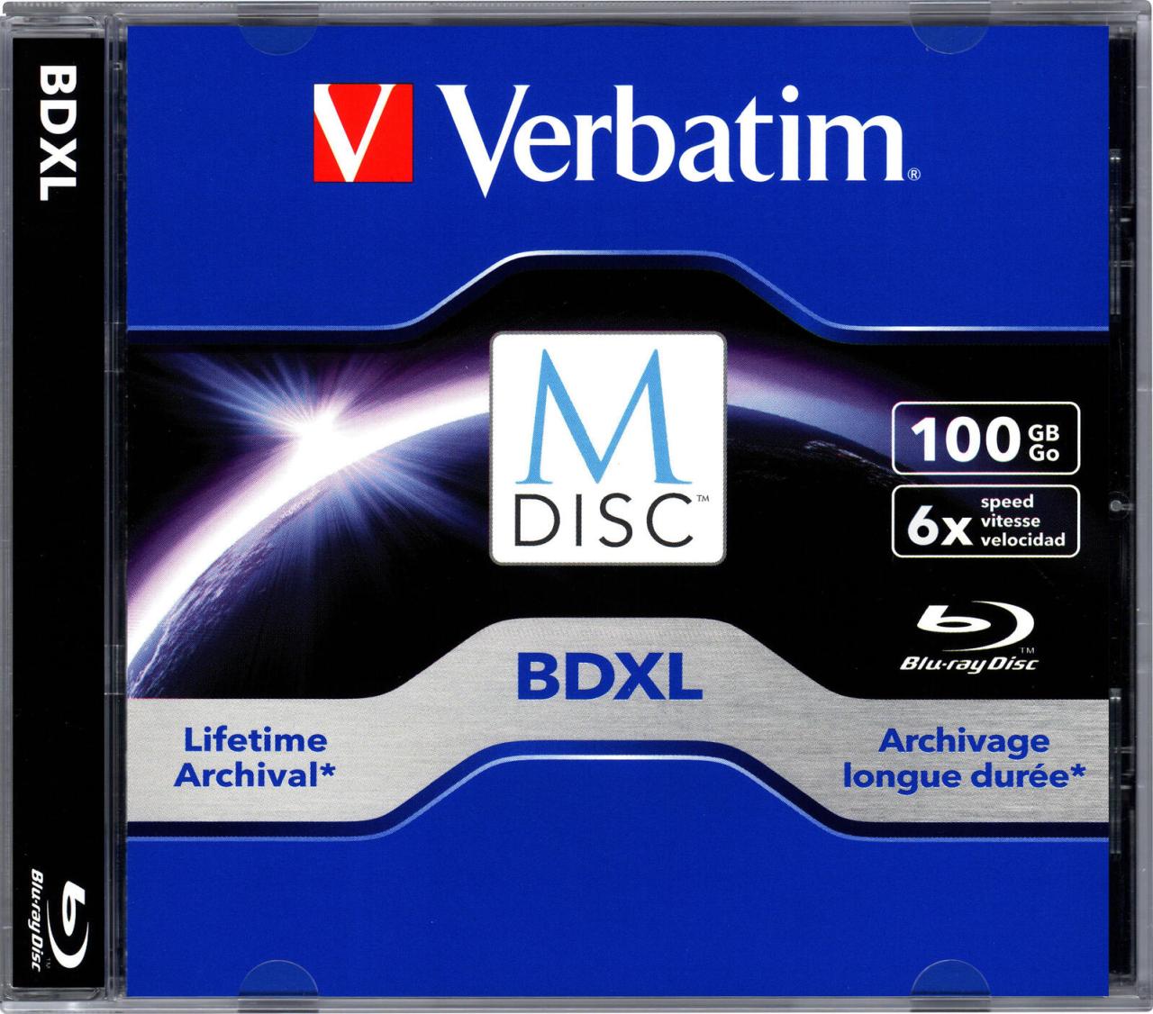 Verbatim BD-R XL 100GB Jewel Case von Verbatim