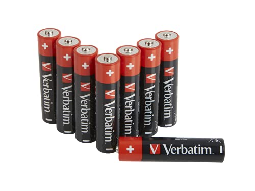Verbatim Premium AAA-Alkalibatterien, 1,5V, AAA-LR03 Micro, Batterien-AAA, Batterien für MP3-Player, Kamera, Fernbedienung, Rasierapparat uvm, Premium Alkaline-Batterie, 10 Stück von Verbatim