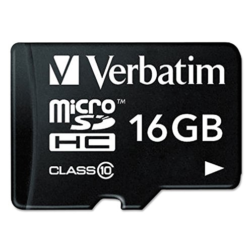 Verbatim Premium Micro SDHC Speicherkarte mit Adapter, 16 GB, Datenspeicher für Foto- und Video-Aufnahmen, Micro SD Karte in schwarz, ideal für Handy, Kamera oder Tablet von Verbatim