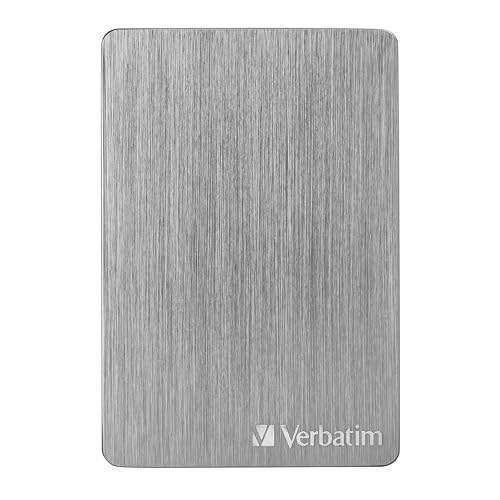 Verbatim Store 'n' Go ALU Slim, 1 TB, Space Grey, Externe Festplatte, USB 3.2 GEN 1, Festplatte extern aus Aluminium, für Windows & Mac OS X, tragbare Festplatte, USB Festplatte von Verbatim