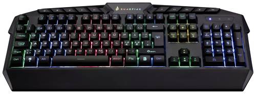 Verbatim SureFire KingPin RGB Gaming Multimedia Keyboard Kabelgebunden Gaming-Tastatur Nordisch, QWE von Verbatim