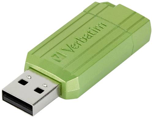 Verbatim USB DRIVE 2.0 PINSTRIPE USB-Stick 64GB Eucalyptus, Grün 49964 USB 2.0 von Verbatim