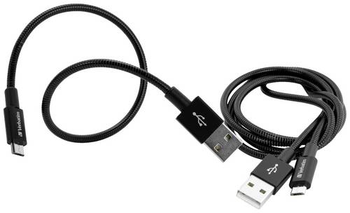 Verbatim USB-Kabel USB 3.2 Gen1 (USB 3.0 / USB 3.1 Gen1) USB-Micro-A Stecker, USB-A Stecker 1.00m Sc von Verbatim