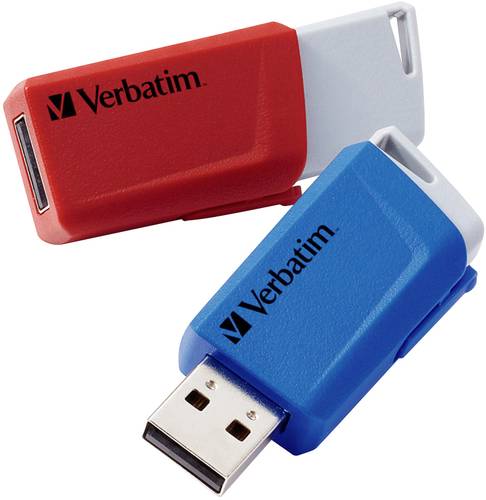 Verbatim V Store N CLICK USB-Stick 32GB Rot, Blau 49308 USB 3.2 Gen 1 (USB 3.0) von Verbatim