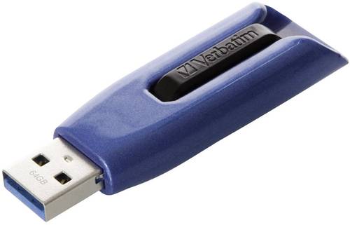 Verbatim V3 Max USB-Stick 64GB Blau 49807 USB 3.2 Gen 1 (USB 3.0) von Verbatim