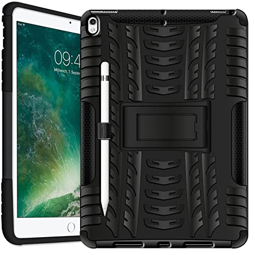 Verco Hülle kompatibel mit iPad Air 3 2019 10.5 Zoll, Outdoor Schutzhülle Armor Tablet Case Cover mit Pencil Halter, Schwarz von Verco