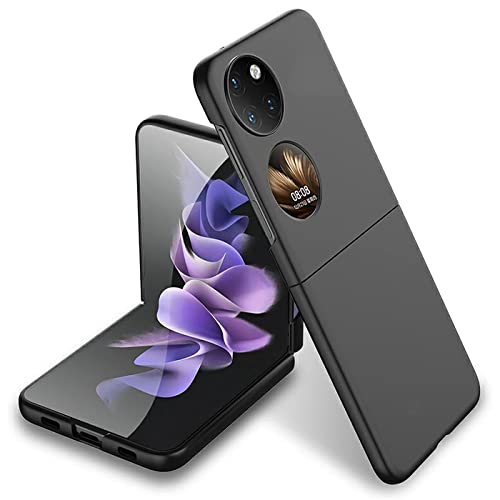 Verco Kompatibel mit Huawei P50 Pocket Hülle, Matte Rückschale Schutzhülle für Huawei P50 Pocket Case Silikon Handyhülle - Schwarz von Verco