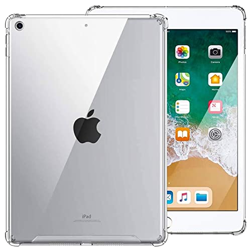 Verco ultraleichte Tablet-Hülle für iPad 9.7, [5./ 6. Generation] Robustes Case verstärkter Kantenschutz Schutzhülle für Apple iPad 9.7 2017/2018 Hülle Transparent von Verco