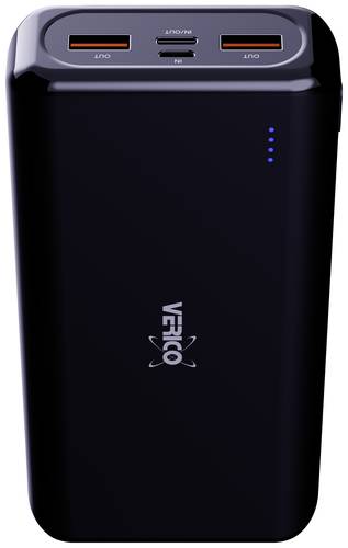 Verico Power Pro PD Powerbank 20000 mAh Power Delivery LiPo USB-A, USB-C® Schwarz von Verico