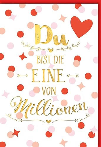 Verlag Dominique Geburtstagskarte Liebe Du bist die eine von Millionen - mit Umschlag von Verlag Dominique