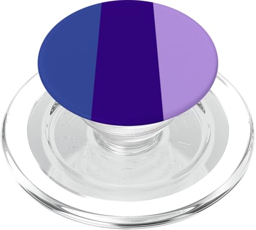 Vertikale breite Streifen in drei Schattierungen von Blau-Lilac PopSockets PopGrip für MagSafe von Vertical Stripe Pattern Tees and Gifts taiche