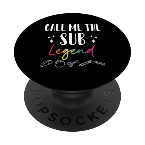 Call Me The Sub Legend Vertretungslehrer Schule PopSockets Klebender PopGrip von Vertretungslehrer Idee Schule Design