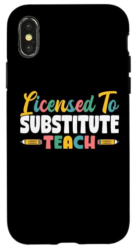 Hülle für iPhone X/XS Licensed To Substitute SUB Teacher von Vertretungslehrer Schule Design Idee