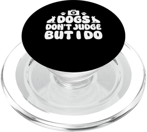 Dogs Dont Judge But I Do Vet Tech Veterinary Assistant PopSockets PopGrip für MagSafe von Vet Tech Design Veterinary Assistant