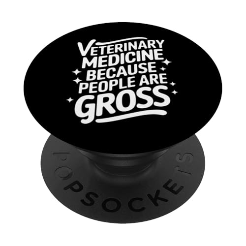 Tierärztliche Tiermedizin, weil Menschen eklig sind PopSockets Klebender PopGrip von Vet Tech Save Animals Veterinarian Tech Assistant