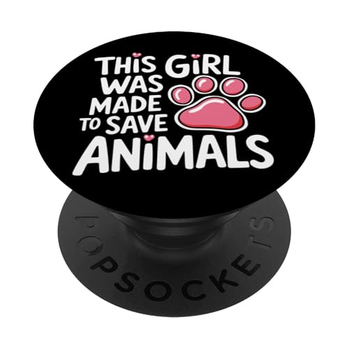 Veterinär Dieses Mädchen wurde geschaffen, um Tiere zu retten PopSockets Klebender PopGrip von Vet Tech Save Animals Veterinarian Tech Assistant