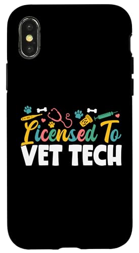 Hülle für iPhone X/XS Licensed To Vet Tech Veterinary von Vet Tech Veterinary Assistant Ideen