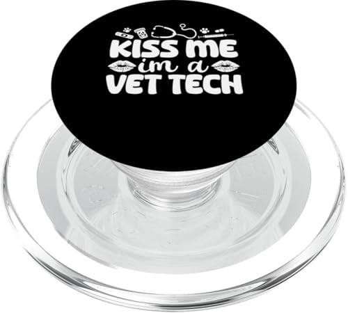 Kiss Me Im A Vet Tech Veterinary St. Patricks Day PopSockets PopGrip für MagSafe von Vet Tech Veterinary Assistant Ideen