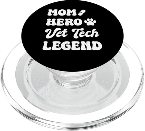 Mom Hero Vet Tech Veterinary Mothers Day PopSockets PopGrip für MagSafe von Vet Tech Veterinary Assistant Ideen