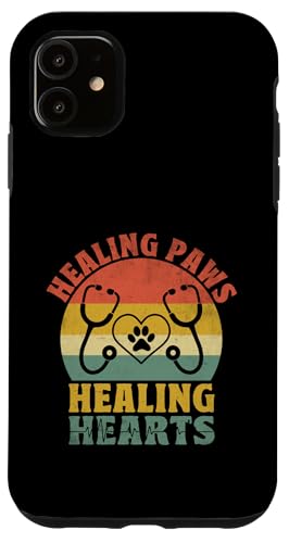 Hülle für iPhone 11 Healing Paws Healing Hearts Tierliebhaber für Tierärzte von Veterinary Rescue Animals Lover Gifts