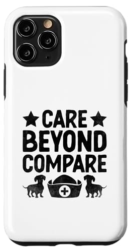 Hülle für iPhone 11 Pro Care Beyond Compare Tierliebhaber von Veterinary Rescue Animals Lover Gifts