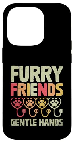 Hülle für iPhone 14 Pro Furry Friends Gentle Hands Tierliebhaber für Tierärzte von Veterinary Rescue Animals Lover Gifts