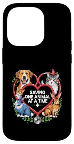 Hülle für iPhone 14 Pro Save One Animal At A Time Verterinarian Animal Lover von Veterinary Rescue Animals Lover Gifts