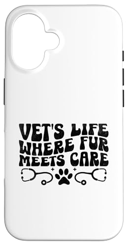 Hülle für iPhone 16 Tierarztleben, wo Fell auf Pflege trifft Tierärztin von Veterinary Rescue Animals Lover Gifts