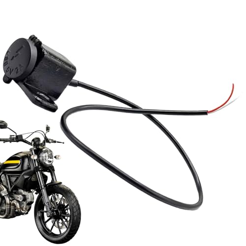 USB-Motorrad-Ladeanschluss, Motorrad-USB-Ladegerät mit Abdeckung, Motorrad-Steckdose, Allzweck-Steckdosenadapter, Motorrad-Handy-Ladegerät für Motorräder von Vgvgaj