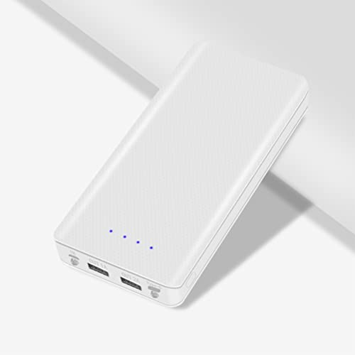 2 USB-Anschlüsse Powerbank-Gehäuse-Set, Powerbank-Gehäuse-Set, 8 X Akku-Ladebox, 2 USB-Anschlüsse, Betriebsanzeige Zum Aufladen, Powerbank (White) von ViaGasaFamido