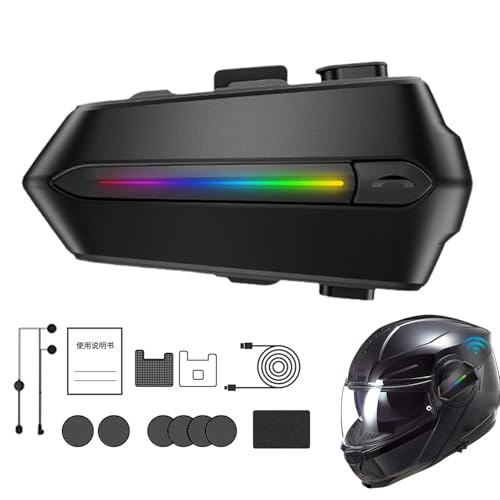 Vibhgtf Motorradhelm-Lautsprecher – Motorradhelm-Kopfhörer, stilvolle kabellose Typ-C-Schnelllade-IPX6-wasserdichte Kopfhörer – intelligente Motorrad-Kopfhörer Vibhgtf Motorradhelm-Lautsprecher – Motorradhelm-Kopfhörer, stilvolle kabellose Typ-C-Schnelllade-IPX6-wasserdichte Kopfhörer – intelligente Motorrad-Kopfhörer von Vibhgtf