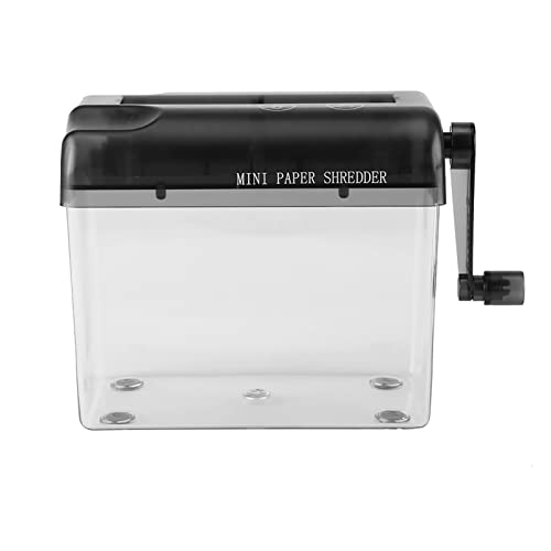 Vibrivio Minipapershredder A6 Tragbarer Mini Manueller Papierschnitt Aktenvernichter Handkurbel Aktenvernichter für Büro Zuhause Schule Grau von Vibrivio