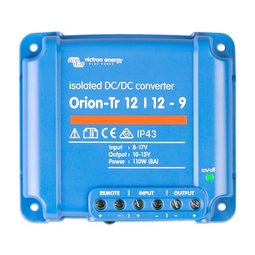 Victron Energy Orion-Tr Spannungswandler - 12/12-Volt 9 Ampere 110-Watt - IP43 Geschützt - DC-DC Konverter für Doppelbatteriesysteme - Isoliert von Victron Energy