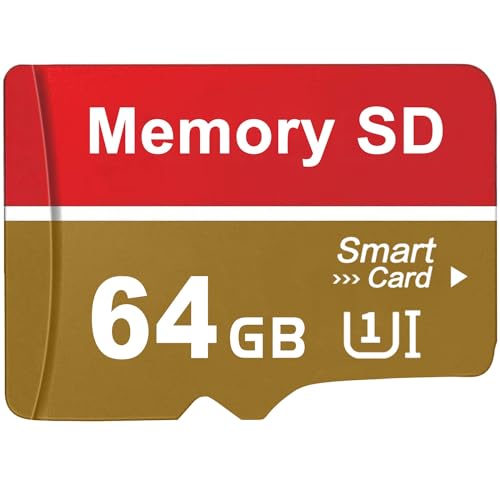 Vicylif SD Karte 64GB Schnelle Geschwindigkeit SD Card Wasserdicht Memory Card Gold Speicherkarte für die Datenspeicherung von Vicylif