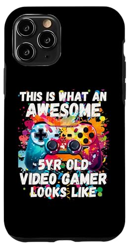 Hülle für iPhone 11 Pro Gaming Vintage, 5-jähriger Junge, Mädchen, Gamer zum 5. Geburtstag von Video Game Vintage Gammer Birthday Gifts Girl Boy