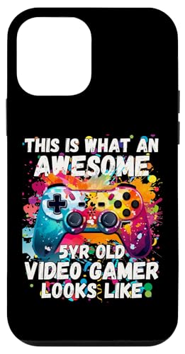 Hülle für iPhone 12 mini Gaming Vintage, 5-jähriger Junge, Mädchen, Gamer zum 5. Geburtstag von Video Game Vintage Gammer Birthday Gifts Girl Boy